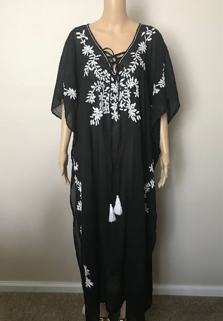 Black Short Kaftan Dress